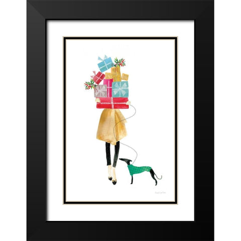 Holiday Mood II Black Modern Wood Framed Art Print with Double Matting by Charro, Mercedes Lopez