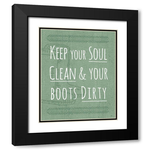 Home Grown V Black Modern Wood Framed Art Print with Double Matting by Aiken, Jess