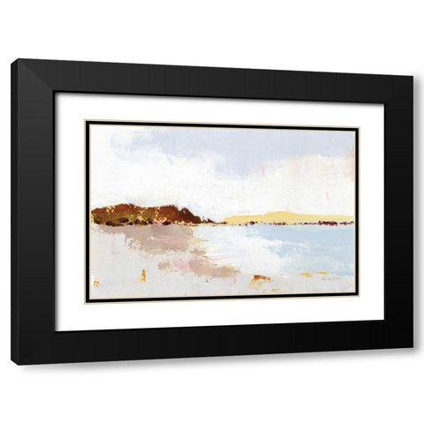 Calm Water Black Modern Wood Framed Art Print with Double Matting by Munger, Pamela
