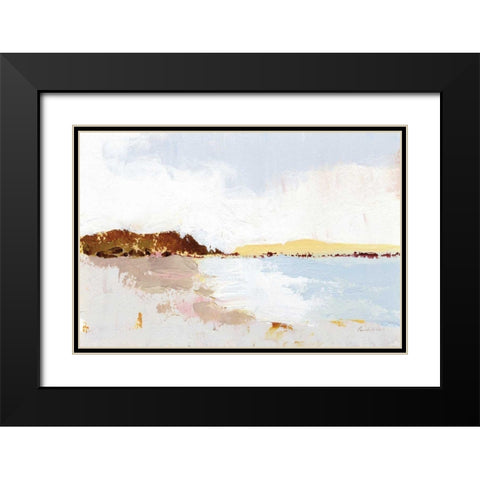 Calm Water Black Modern Wood Framed Art Print with Double Matting by Munger, Pamela