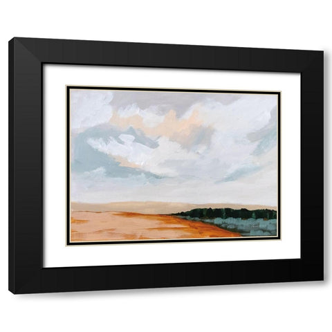 Treeline Black Modern Wood Framed Art Print with Double Matting by Munger, Pamela