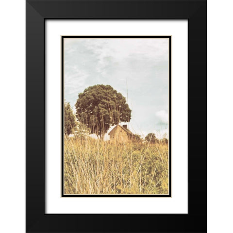 Grass and Sky Light Black Modern Wood Framed Art Print with Double Matting by Aledanda