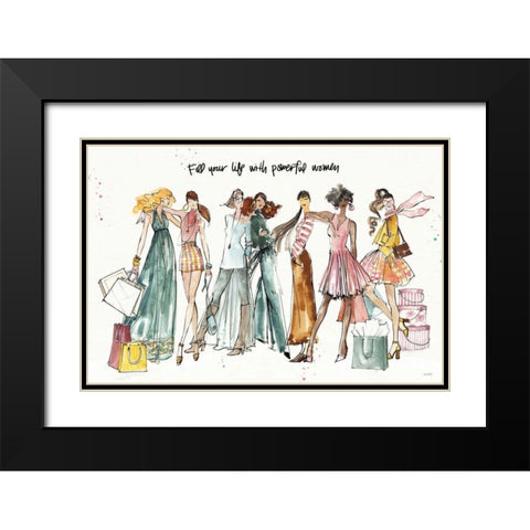 Girlfriends I Black Modern Wood Framed Art Print with Double Matting by Tavoletti, Anne