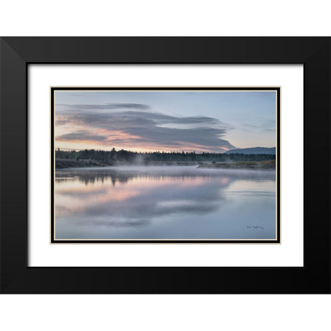 Oxbow Bend Grand Teton National Park Black Modern Wood Framed Art Print with Double Matting by Majchrowicz, Alan