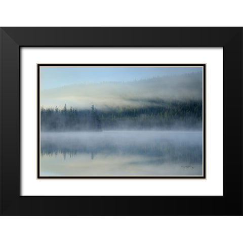 Redfish Lake Idaho Black Modern Wood Framed Art Print with Double Matting by Majchrowicz, Alan