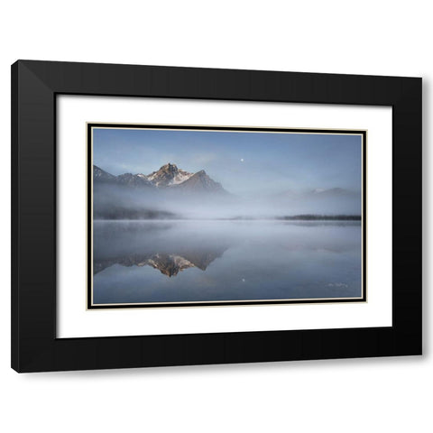 Stanley Lake Idaho Black Modern Wood Framed Art Print with Double Matting by Majchrowicz, Alan