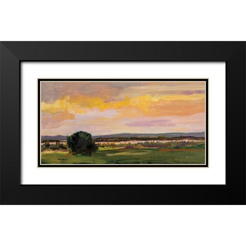 Dusk on Mesa Black Modern Wood Framed Art Print with Double Matting by Munger, Pamela