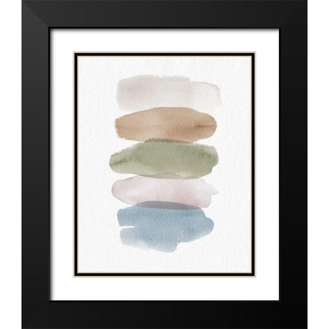 Natural Swatches Black Modern Wood Framed Art Print with Double Matting by Wild Apple Portfolio