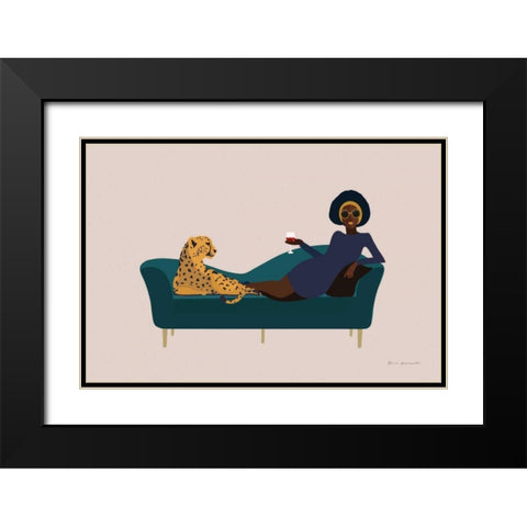 Wild Lounge I Black Modern Wood Framed Art Print with Double Matting by Escalante, Omar
