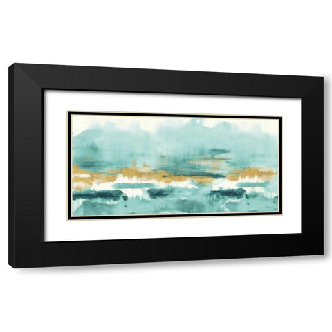 Blue Saffron III Black Modern Wood Framed Art Print with Double Matting by Nai, Danhui