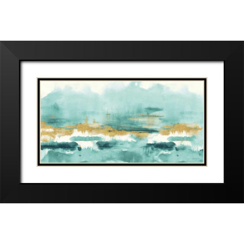 Blue Saffron III Black Modern Wood Framed Art Print with Double Matting by Nai, Danhui