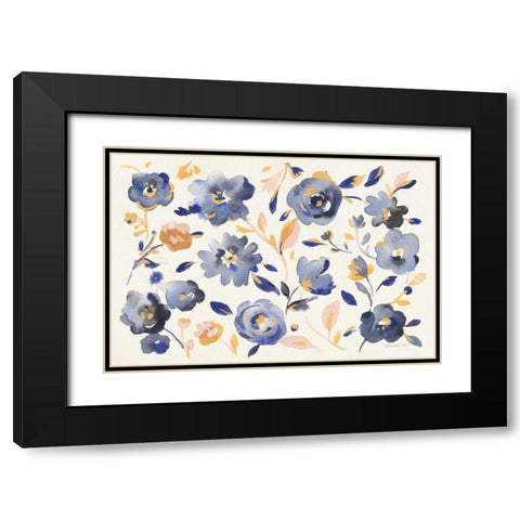 May Flowers I Black Modern Wood Framed Art Print with Double Matting by Nai, Danhui