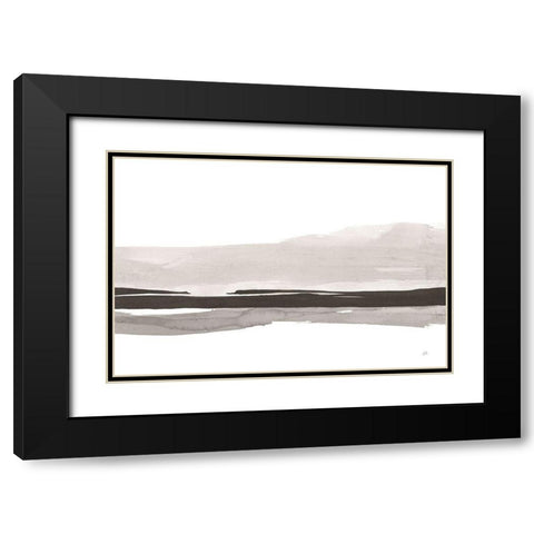 Marbled Gray III Black Modern Wood Framed Art Print with Double Matting by Paschke, Chris