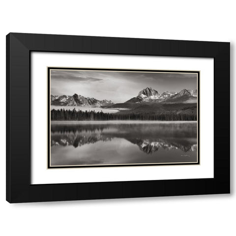 Little Redfish Lake Sawtooth National Recreation Area Idaho Black Modern Wood Framed Art Print with Double Matting by Majchrowicz, Alan