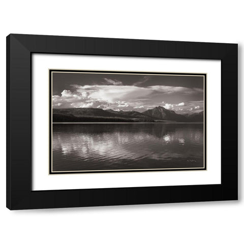 Lake McDonald Black Modern Wood Framed Art Print with Double Matting by Majchrowicz, Alan