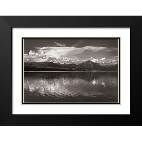 Lake McDonald Black Modern Wood Framed Art Print with Double Matting by Majchrowicz, Alan