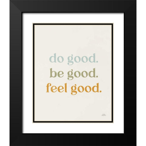 Do Good Retro Black Modern Wood Framed Art Print with Double Matting by Marshall, Laura
