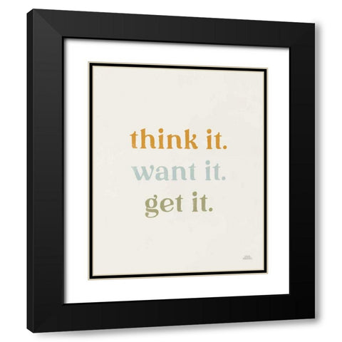 Think It Retro Black Modern Wood Framed Art Print with Double Matting by Marshall, Laura