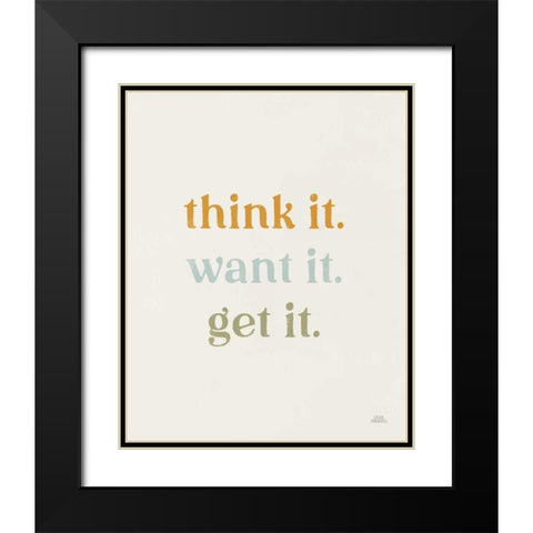 Think It Retro Black Modern Wood Framed Art Print with Double Matting by Marshall, Laura