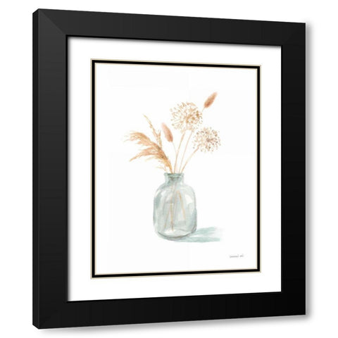 Everlasting Bouquet II Neutral Black Modern Wood Framed Art Print with Double Matting by Nai, Danhui