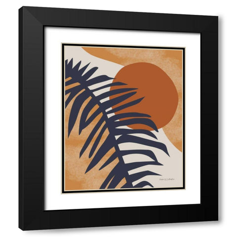 Traveler Palm Black Modern Wood Framed Art Print with Double Matting by Gallagher, Megan