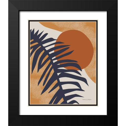 Traveler Palm Black Modern Wood Framed Art Print with Double Matting by Gallagher, Megan