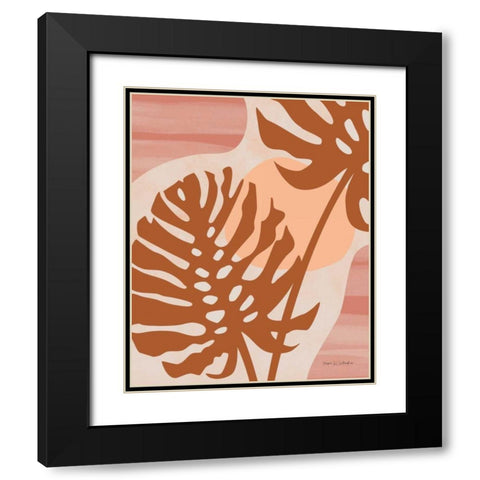 Local Traveler Monstera Black Modern Wood Framed Art Print with Double Matting by Gallagher, Megan