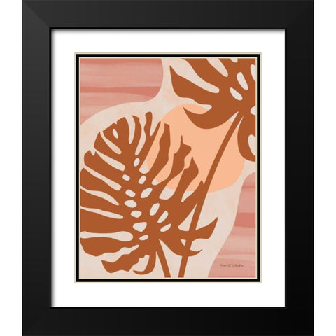 Local Traveler Monstera Black Modern Wood Framed Art Print with Double Matting by Gallagher, Megan