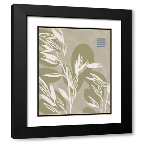 Restore Wheat Black Modern Wood Framed Art Print with Double Matting by Gallagher, Megan