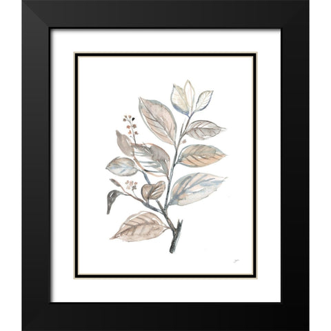 Cottage Leaves I Black Modern Wood Framed Art Print with Double Matting by Panganiban, Karyn