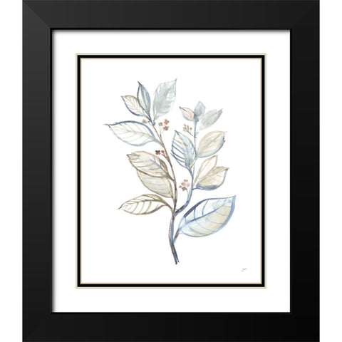 Cottage Leaves II Black Modern Wood Framed Art Print with Double Matting by Panganiban, Karyn