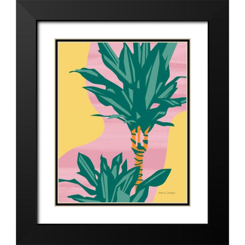 Dracaena Black Modern Wood Framed Art Print with Double Matting by Gallagher, Megan