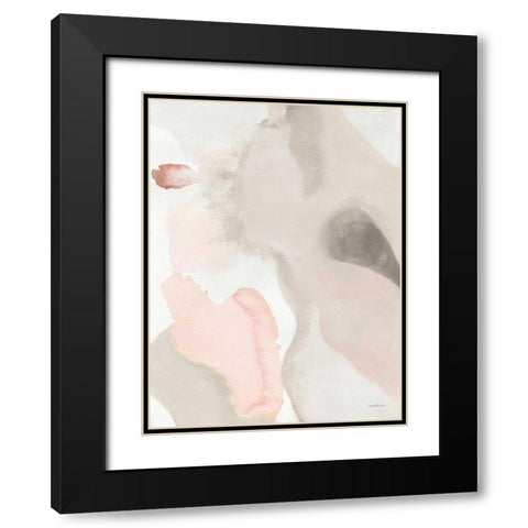Pastel and Neutral Abstract II Black Modern Wood Framed Art Print with Double Matting by Nai, Danhui