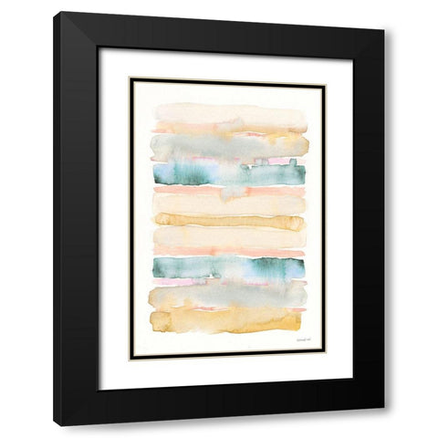 Boho Tropical Abstract II Black Modern Wood Framed Art Print with Double Matting by Nai, Danhui