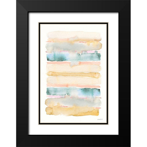 Boho Tropical Abstract II Black Modern Wood Framed Art Print with Double Matting by Nai, Danhui