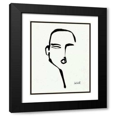 Brush Portrait II Black Modern Wood Framed Art Print with Double Matting by Tavoletti, Anne