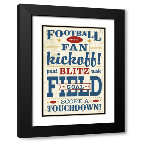 Sports Lovers I Red v2 Black Modern Wood Framed Art Print with Double Matting by Pela Studio