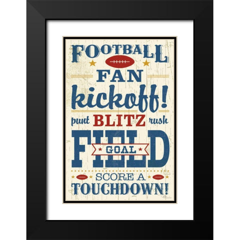 Sports Lovers I Red v2 Black Modern Wood Framed Art Print with Double Matting by Pela Studio