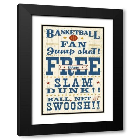 Sports Lovers IV Red v2 Black Modern Wood Framed Art Print with Double Matting by Pela Studio