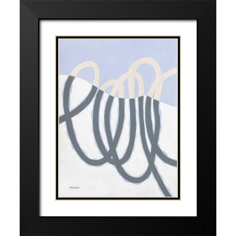 Loops I Black Modern Wood Framed Art Print with Double Matting by Ferguson, Kathy