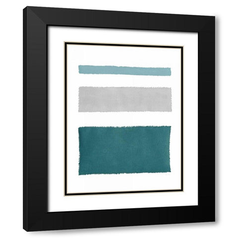 Painted Weaving IV Blue Green Black Modern Wood Framed Art Print with Double Matting by Rhue, Piper