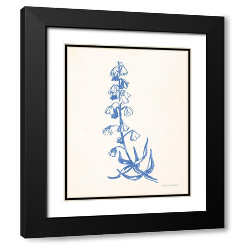 Bluebells I Black Modern Wood Framed Art Print with Double Matting by Miller, Sara Zieve