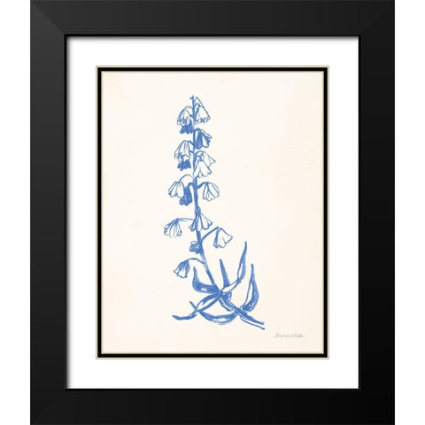 Bluebells I Black Modern Wood Framed Art Print with Double Matting by Miller, Sara Zieve