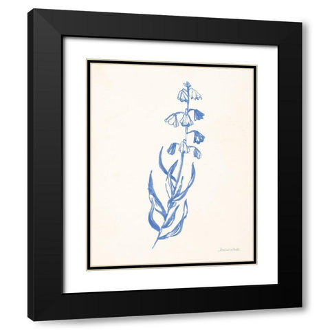 Bluebells II Black Modern Wood Framed Art Print with Double Matting by Miller, Sara Zieve