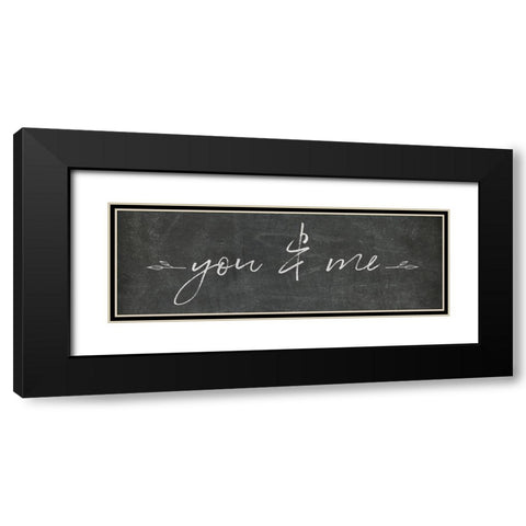 You and Me Black Modern Wood Framed Art Print with Double Matting by Adams, Sarah