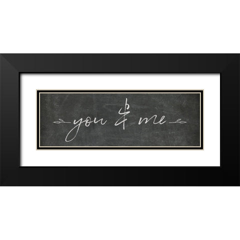You and Me Black Modern Wood Framed Art Print with Double Matting by Adams, Sarah