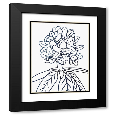 BW Blooms II Black Modern Wood Framed Art Print with Double Matting by Wild Apple Portfolio