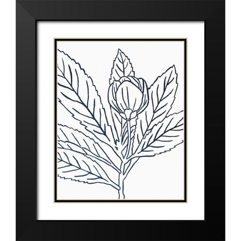 BW Blooms IV Black Modern Wood Framed Art Print with Double Matting by Wild Apple Portfolio