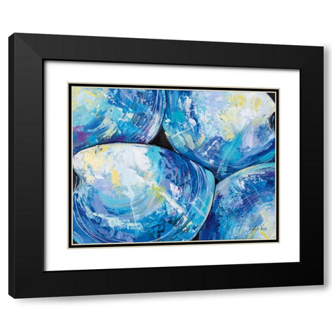 Contemporary Shells Black Modern Wood Framed Art Print with Double Matting by Vertentes, Jeanette