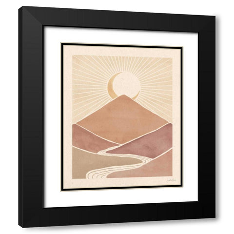 Mid Century Landscape II Black Modern Wood Framed Art Print with Double Matting by Penner, Janelle